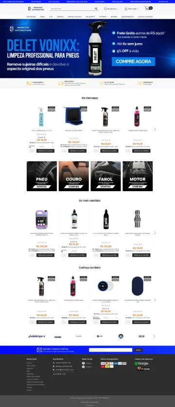 Site HB Produtos Automotivos desenvolvido pela Sites Goiânia