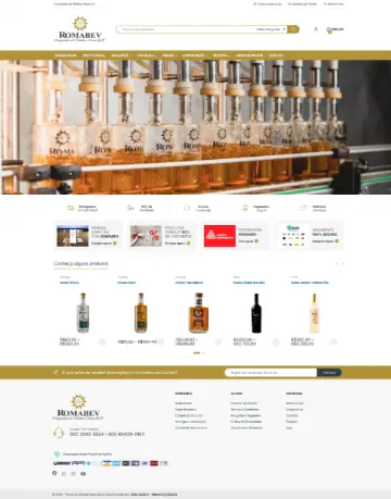 Site Romabev desenvolvido pela Sites Goiânia